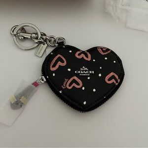 Coach Coin Pouch Bag Charm With Crayon Hearts Print
NWT